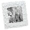 4x4 White Flower Textured Hand-Crafted Resin Picture Frame w/ Easel & Hook for Tabletop & Wall Display, Decorative Floral Design Home Décor, Photo Gallery, Art (4x4, White)
